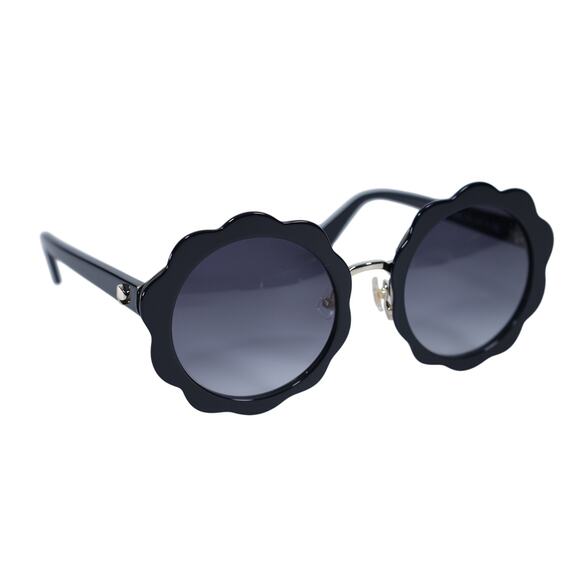 kate spade Accessories - Kate Spade KARRIE Round Oversized Flower Sunglasses - Black / Gray Gradient-NWT